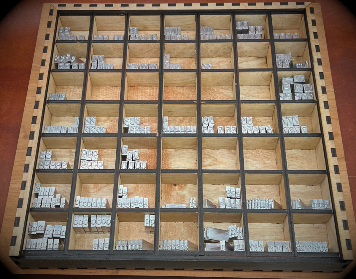 13x13 Typeset Drawer Organizer with Partitions, perfect for organizing typesets, craft supplies, and small parts. Features a durable, wooden design with multiple compartments for easy storage and accessibility. Ideal for crafters and hobbyists.