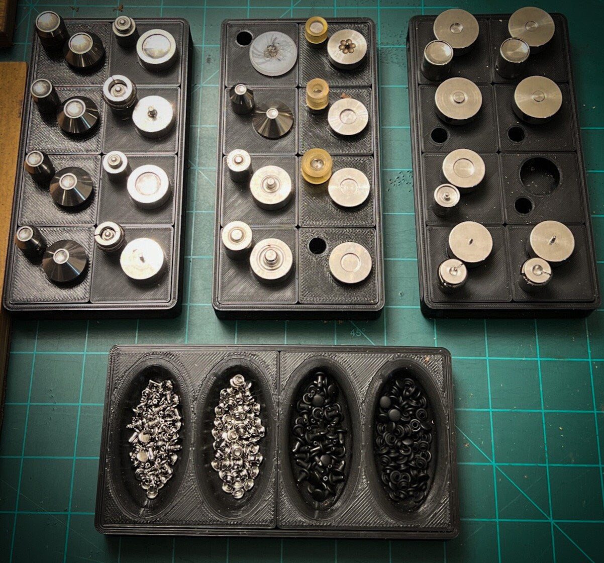 Rivet and Die Set Organizers for Buckleguy
