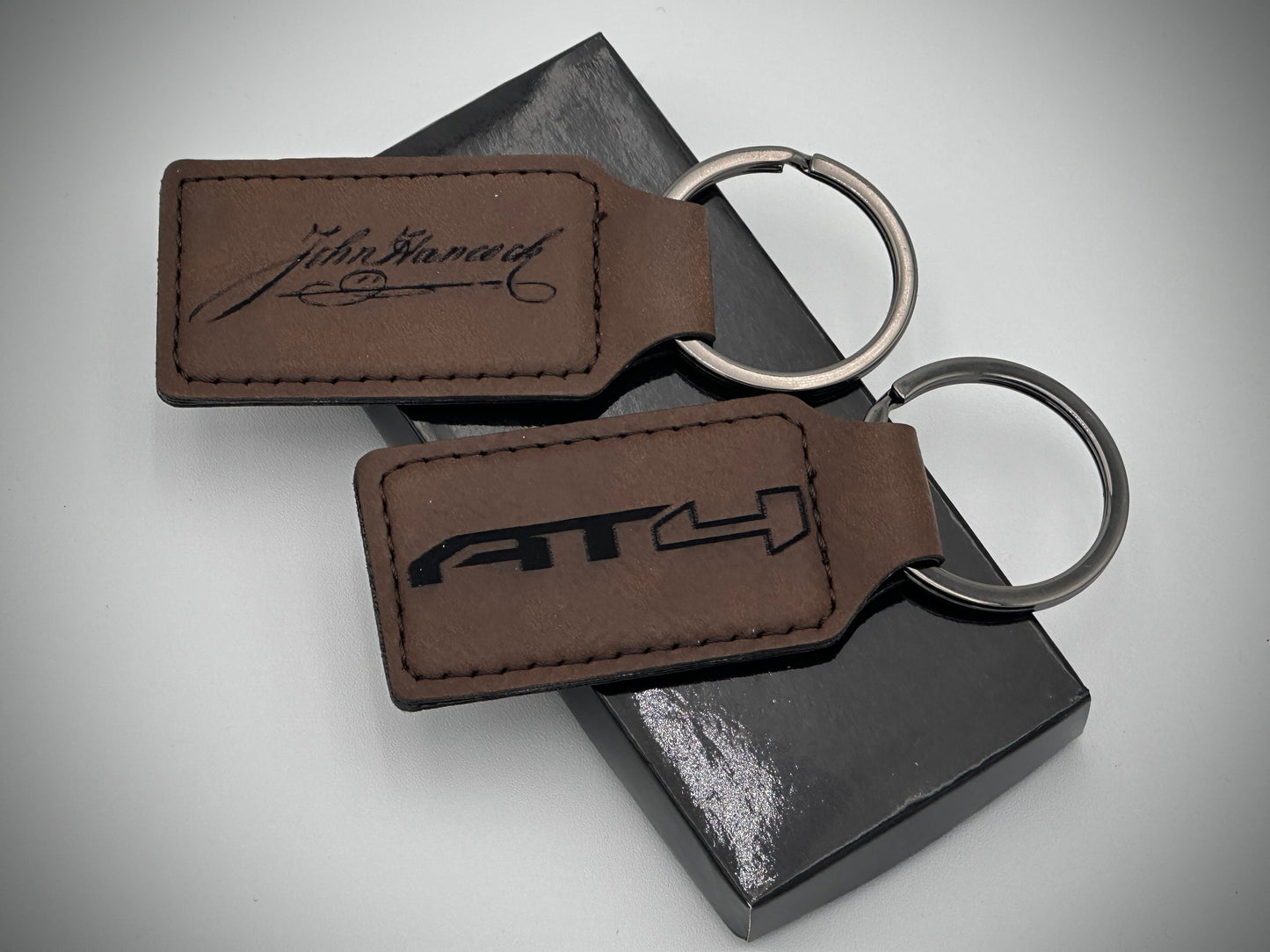 Personalized Coordinate Leather Keychain - Custom Keyring for Him or Her - Trendy Gift Idea