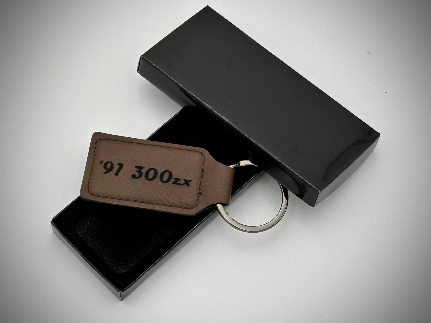 Personalized Coordinate Leather Keychain - Custom Keyring for Him or Her - Trendy Gift Idea