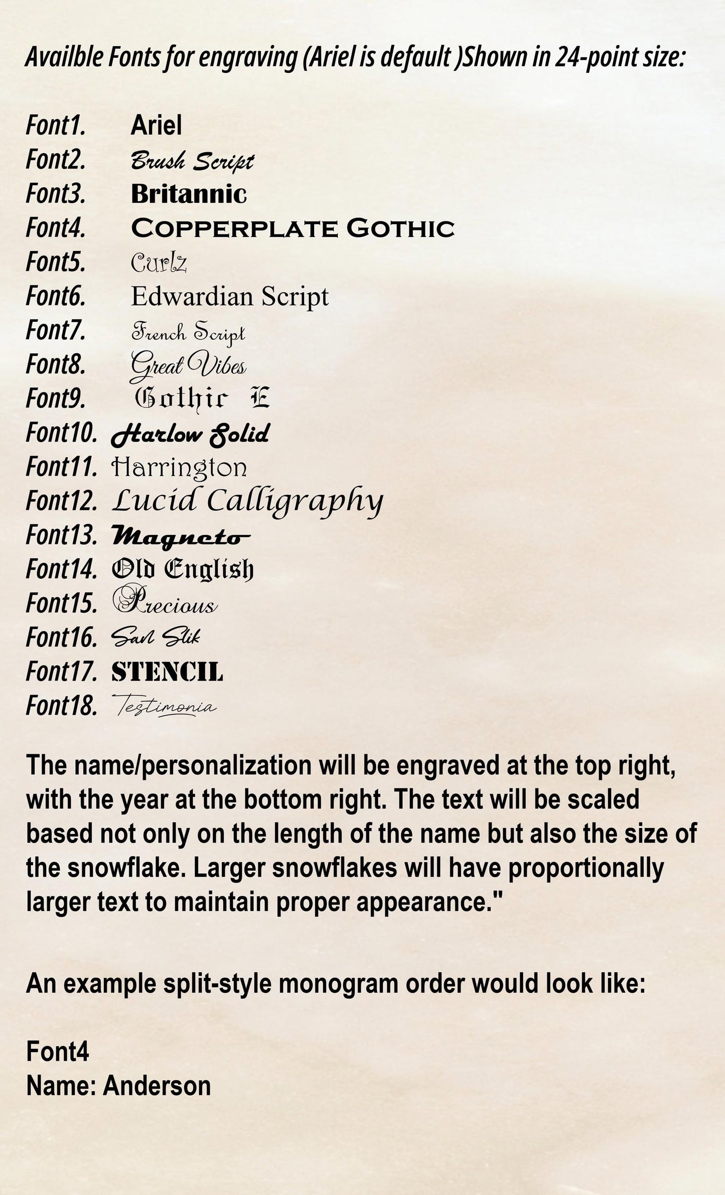 Personalized Snow Flake Sets