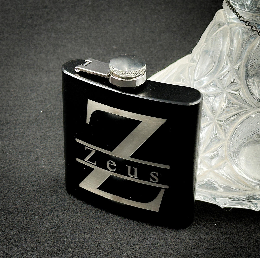 Personalized Hip Flask: Laser Engraved Stainless Steel Groomsman Gift