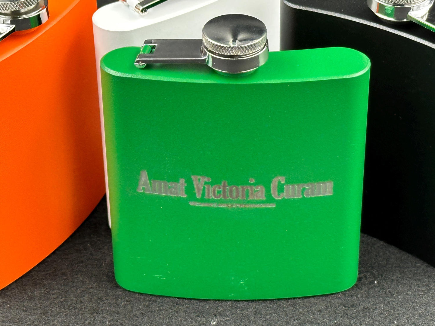 Personalized Hip Flask: Laser Engraved Stainless Steel Groomsman Gift