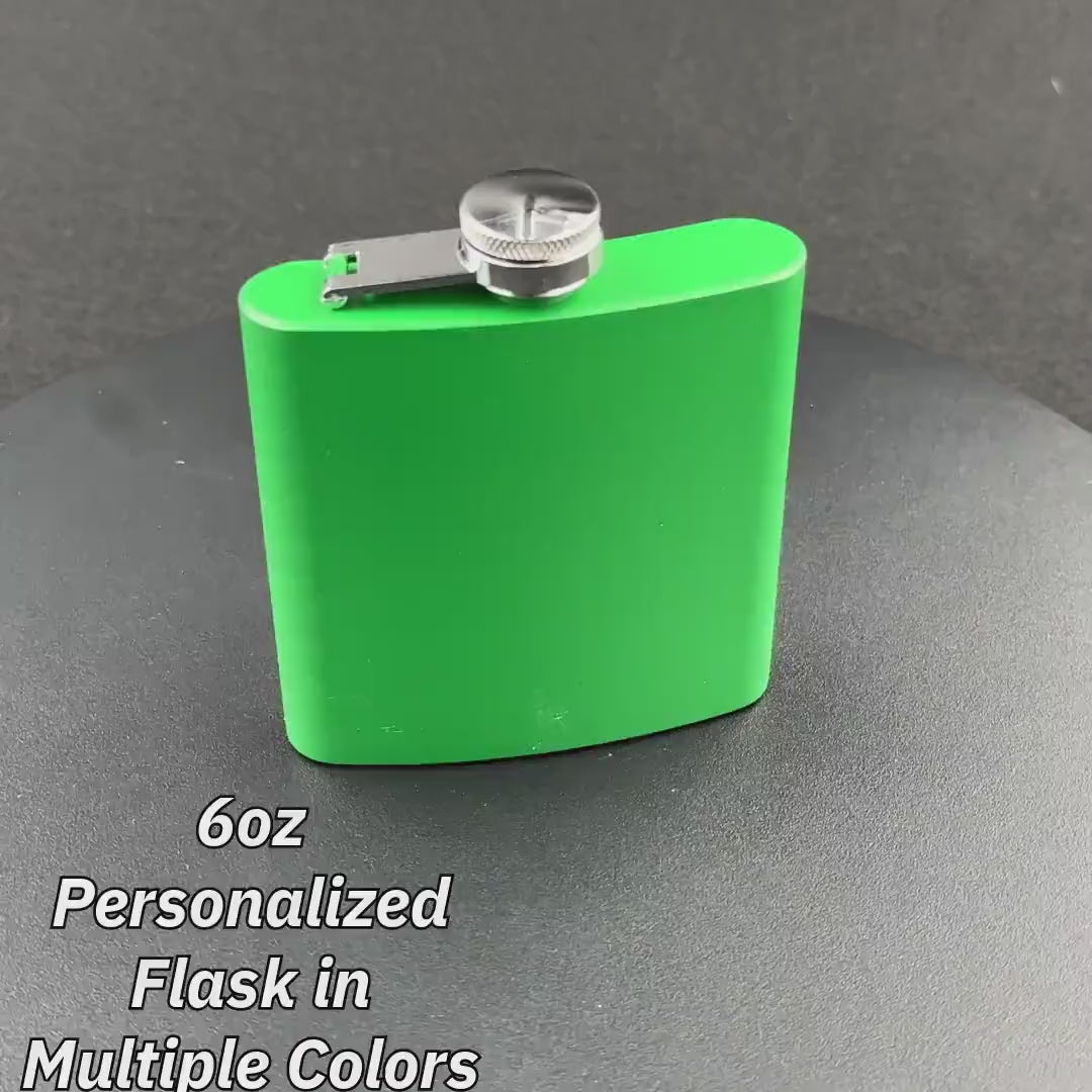 Personalized Hip Flask: Laser Engraved Stainless Steel Groomsman Gift