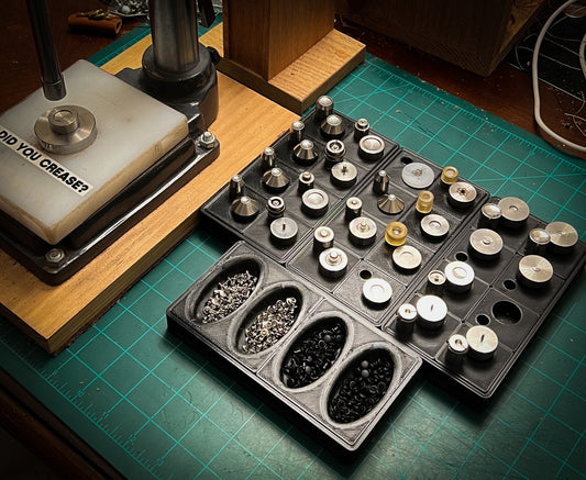 Rivet and Die Set Organizers for Buckleguy